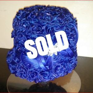 Rosette Royal Blue Hat